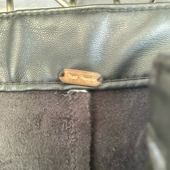 Black Free People Leather Pants - Picture 4 of 4